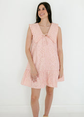 Aureum Pink Gingham Collar Dress