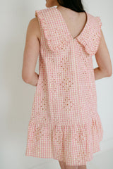 Aureum Pink Gingham Collar Dress