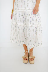 Aureum Pintuck Floral Midi Dress