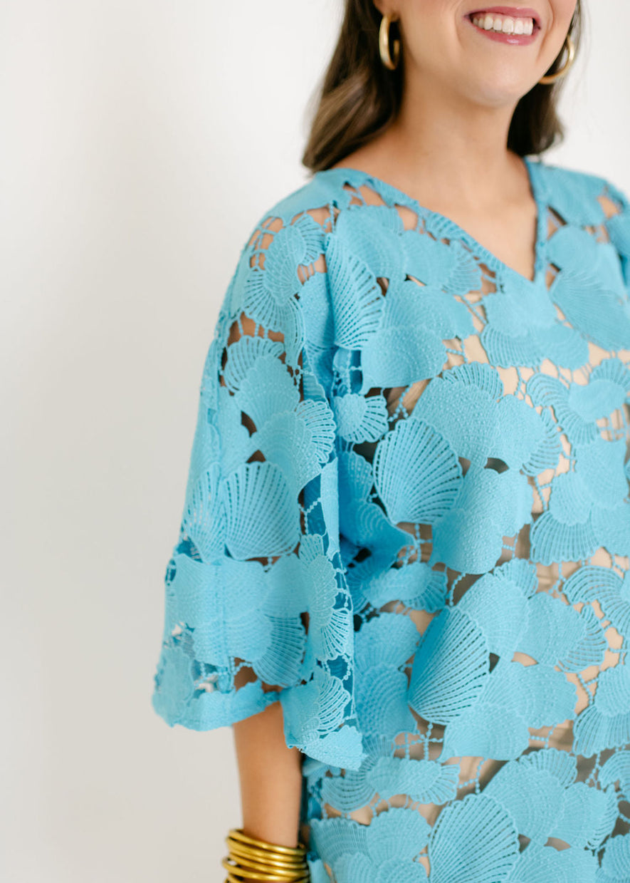 Tela Luxury Mercantile Shellygence Blue Shift Dress 8.28 Boutique Tela Luxury Mercantile Shellygence Blue Shift Dress 8.28 Boutique