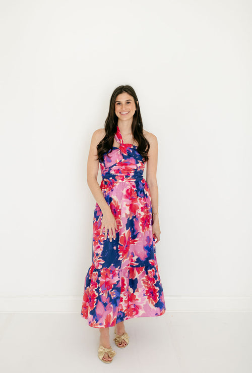 Lucy Paris Haven One Shoulder Dress in Pink