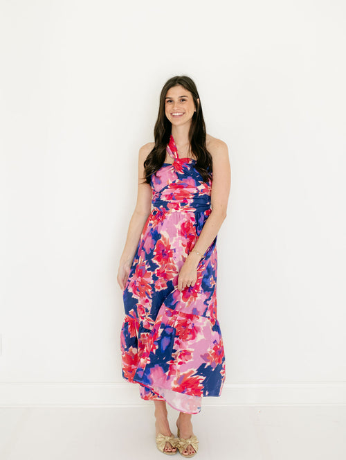 Lucy Paris Haven One Shoulder Dress in Pink