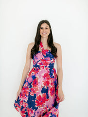 Lucy Paris Haven One Shoulder Dress in Pink