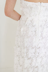 Lucy Paris Serafina White Halter Midi Dress
