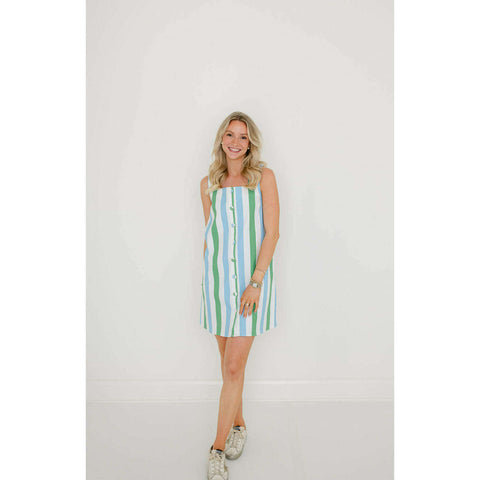 Entro Pink Stripe Cherry Mini Dress