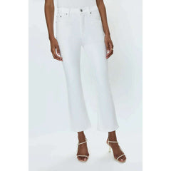 8.28 Boutique:PISTOLA DENIM,Lennon High Rise Crop Boot in Vivid White,Jeans