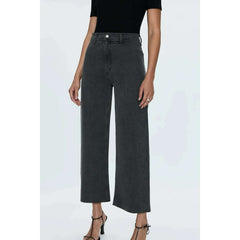 8.28 Boutique:PISTOLA DENIM,Pistola Penny Crop High Rise Wide Leg in Antique Graphite,Jeans