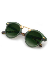 Krewe STLII Bottle Green+Zulu 24k Sunglasses Eyewear