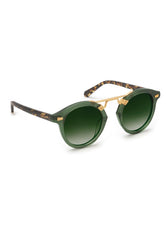 Krewe STLII Bottle Green+Zulu 24k Sunglasses Eyewear