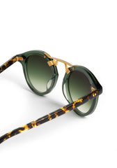 Krewe STLII Bottle Green+Zulu 24k Sunglasses Eyewear