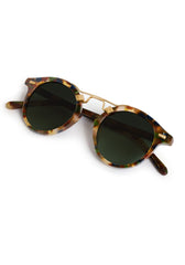 Krewe ST. LOUIS Tuscan Tortoise 18K Polarized Sunglasses