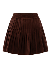 Emily McCarthy Pleated Mini in Bitter Chocolate