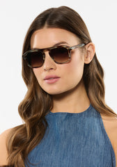 Krewe ZANDER Aquamarine Tortoise Sunglasses