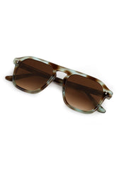 Krewe ZANDER Aquamarine Tortoise Sunglasses