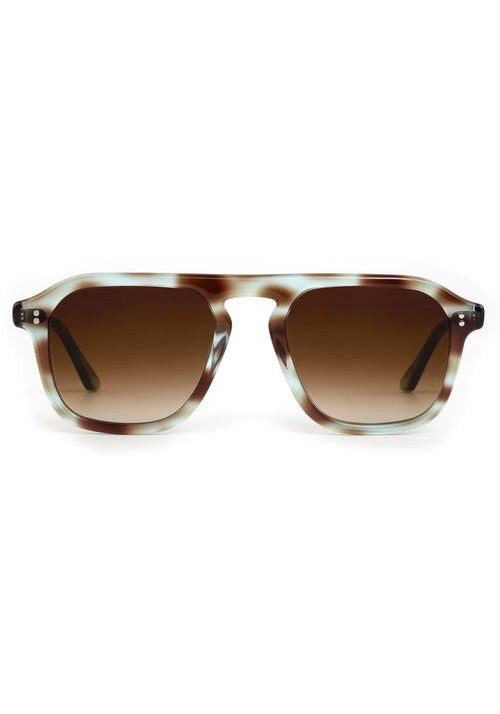 Krewe ZANDER Aquamarine Tortoise Sunglasses