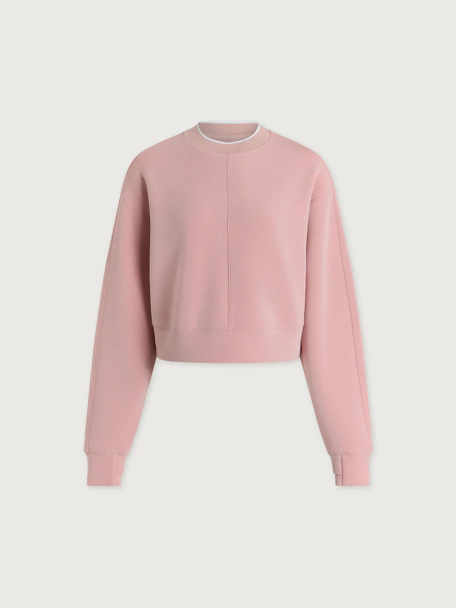 Varley Tasmin Cropped Sweat in Zephyr Mauve