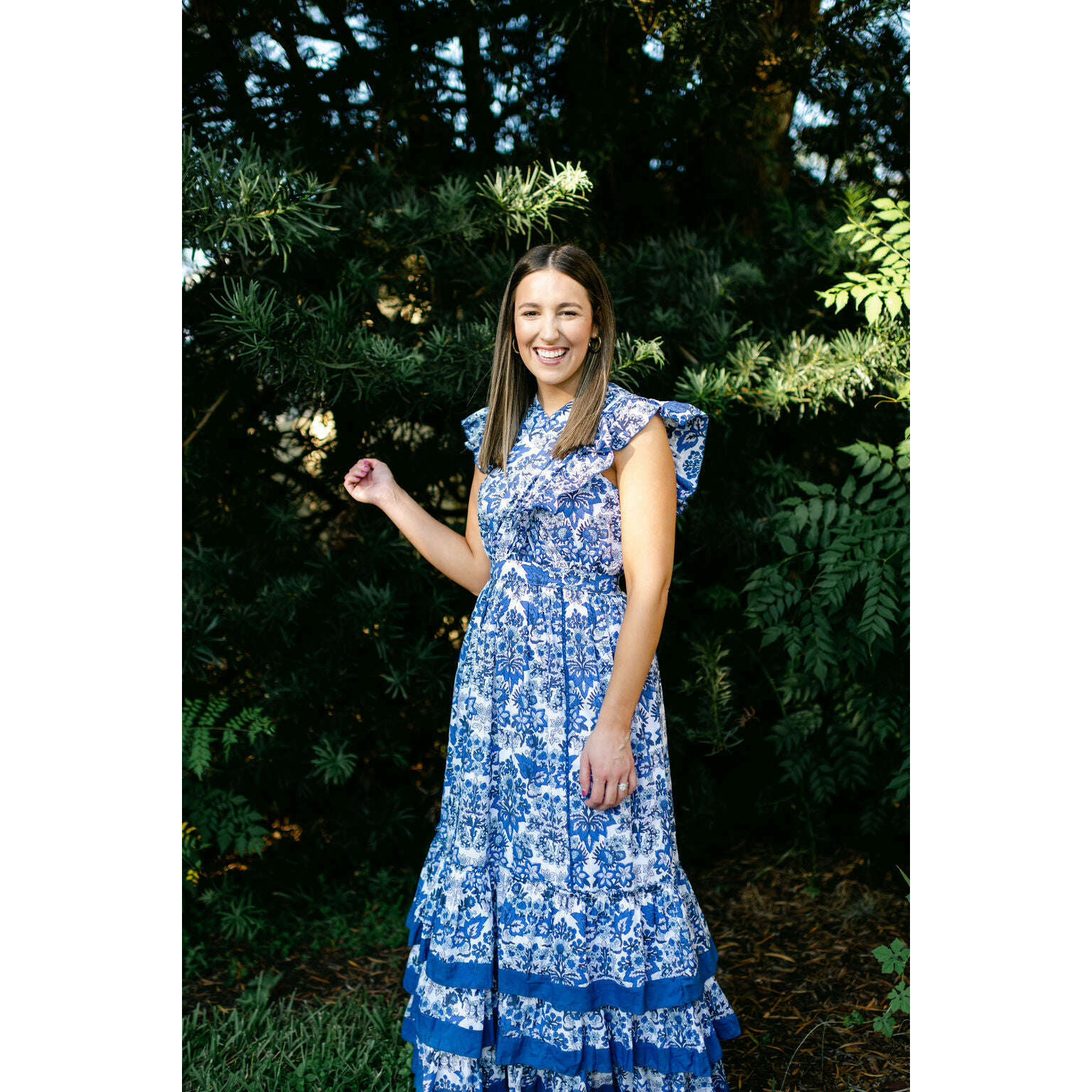 8.28 Boutique:Anna Cate Collection,Anna Cate Collection Jameson Midi Dress in Bright Royal Print,Dress