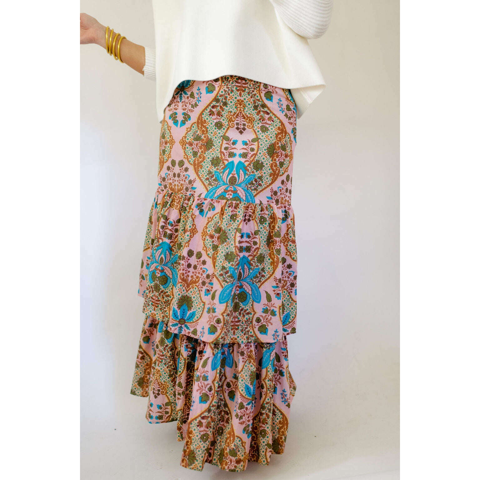 8.28 Boutique:Anna Cate Collection,Anna Cate Collections Amelia Skirt in Teal Paisley,skirt