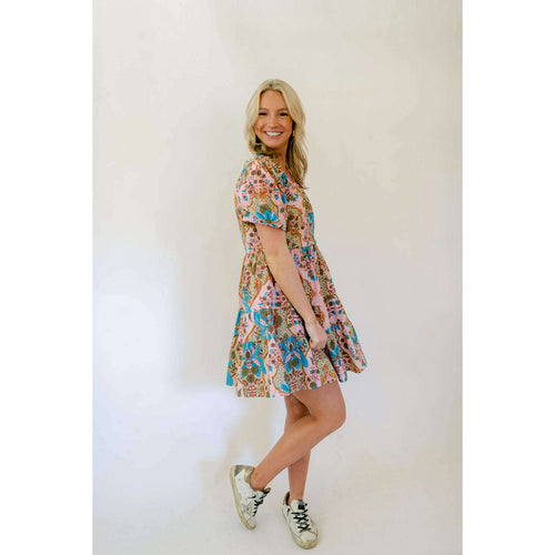 8.28 Boutique:Anna Cate Collection,Anna Cate Collections Sloan Dress in Teal Paisley,Dress