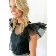 8.28 Boutique:Buddy Love,Buddy Love Kaycee Black Top,Tops