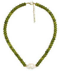 Susie- Quartz Beaded Necklace with freshwater Pearl - WS
