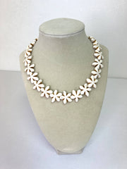 White Starfish Beaded Statement Necklace