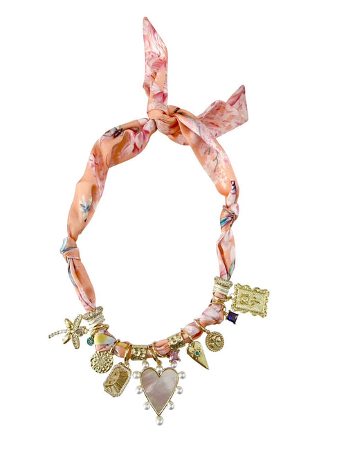 Zara Multi Charm Scarf Necklace