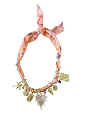 Zara Multi Charm Scarf Necklace