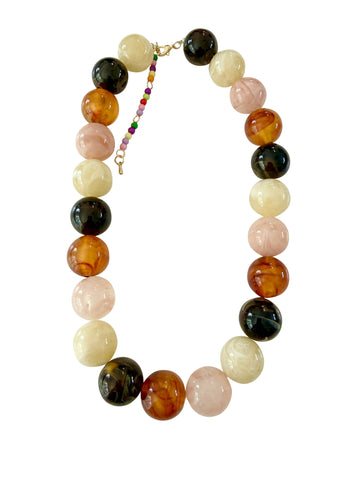 Pearly Gold and Pearl Bead Necklace