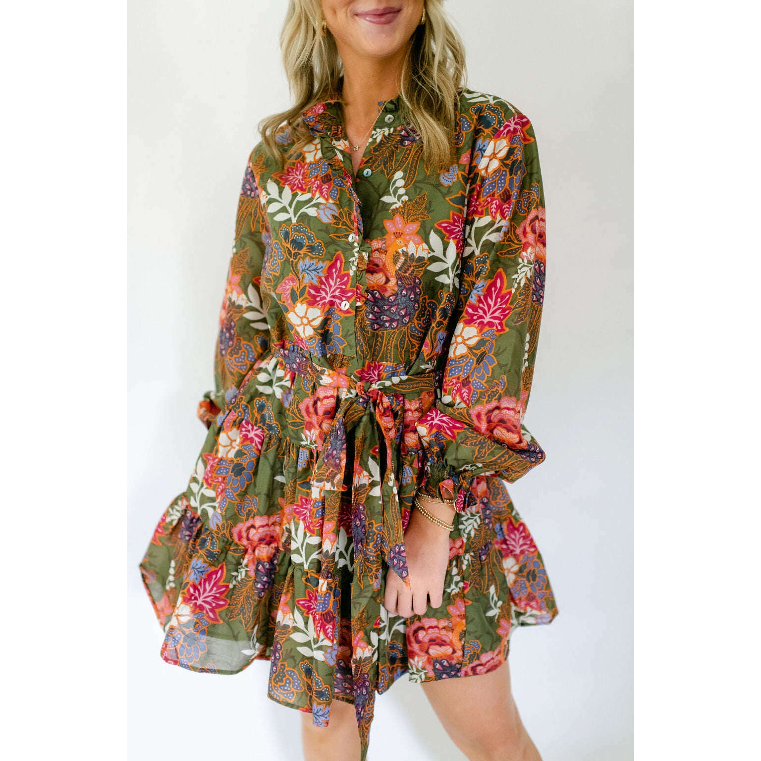 8.28 Boutique:J.Marie Collections,J.Marie Collections Hayes Long Sleeve Button Up Dress,Dress
