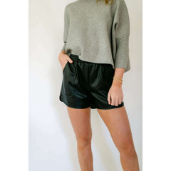 8.28 Boutique:Joy*Joy,Joy*Joy Faux Leather Shorts,shorts