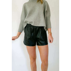 8.28 Boutique:Joy*Joy,Joy*Joy Faux Leather Shorts,shorts