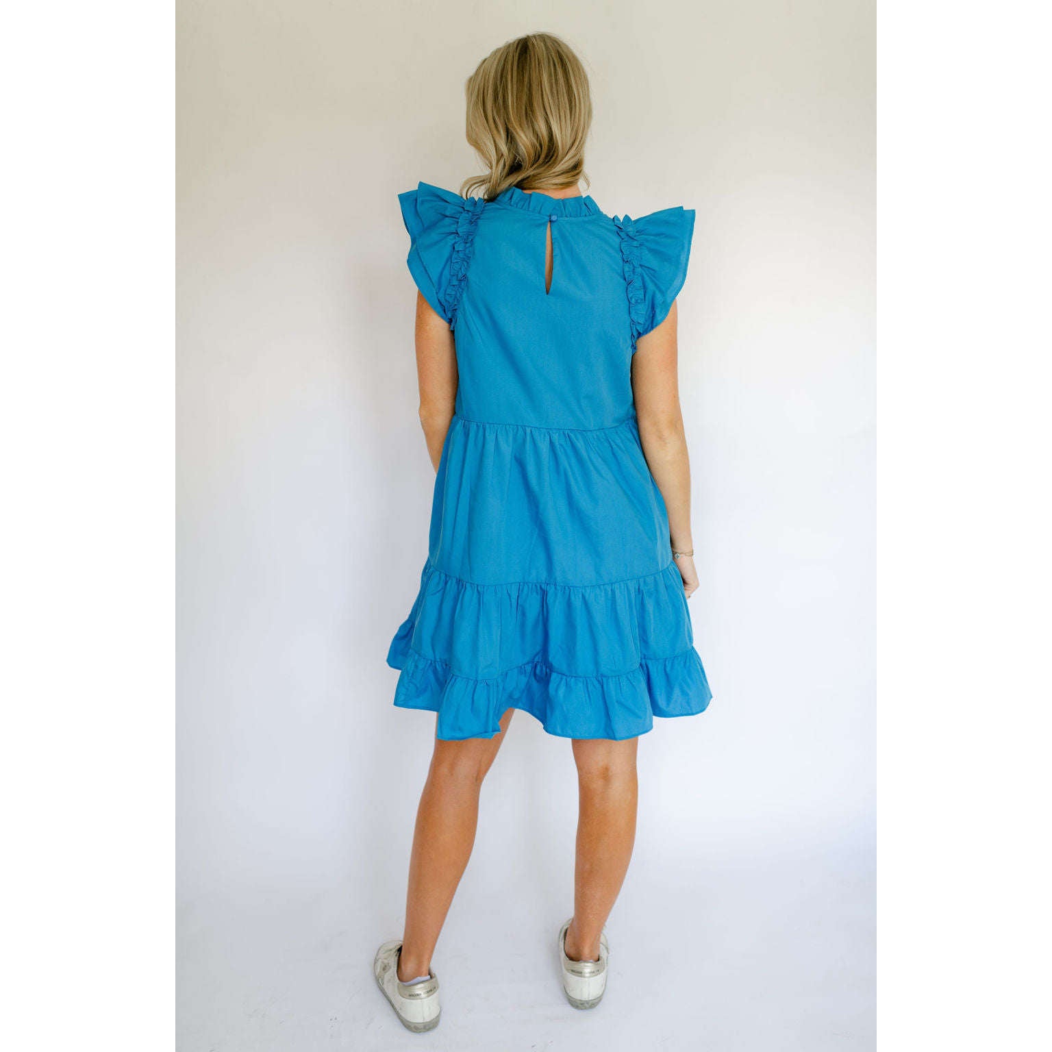 8.28 Boutique:Joy*Joy,Joy*Joy Ruffle Tiered Dress in Blue,Dress