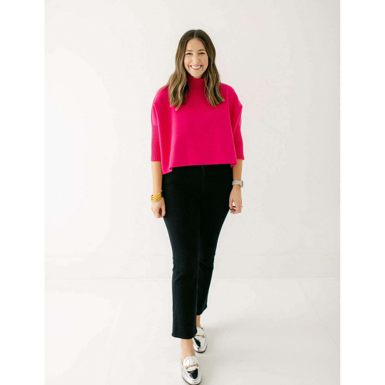 8.28 Boutique:Kerisma Knits,Kerisma Knits Aja Sweater in Super Pink,Sweaters