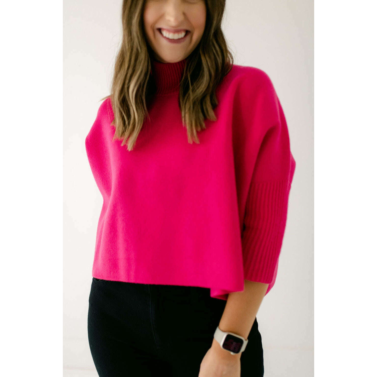 8.28 Boutique:Kerisma Knits,Kerisma Knits Aja Sweater in Super Pink,Sweaters