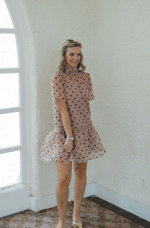 Entro Polka Dot Mini Slip Dress