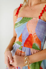8.28 Boutique:Meet Me in Santorini,Meet Me in Santorini Ella Dress in Abstract Coral,Dress