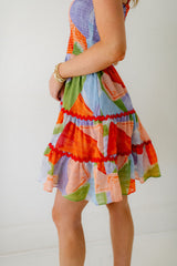 8.28 Boutique:Meet Me in Santorini,Meet Me in Santorini Ella Dress in Abstract Coral,Dress