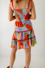 8.28 Boutique:Meet Me in Santorini,Meet Me in Santorini Ella Dress in Abstract Coral,Dress