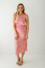 8.28 Boutique:Mink Pink,Mink Pink Alina Pink Floral One Shoulder Dress,Dress