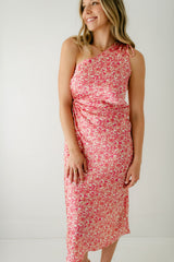 8.28 Boutique:Mink Pink,Mink Pink Alina Pink Floral One Shoulder Dress,Dress