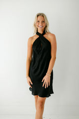 8.28 Boutique:Sincerely Ours,Sincerely Ours Victoria Black Mini Dress,Dress