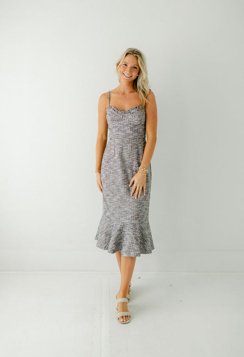 8.28 Boutique:Hutch,Hutch Selene Dress in Multicolor Stitch Tweed,Dress