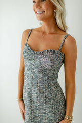 8.28 Boutique:Hutch,Hutch Selene Dress in Multicolor Stitch Tweed,Dress