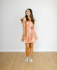 8.28 Boutique:Sincerely Ours,Sincerely Ours Aly Dress in Rose Gold,Dress