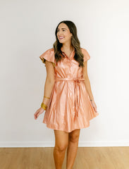 8.28 Boutique:Sincerely Ours,Sincerely Ours Aly Dress in Rose Gold,Dress