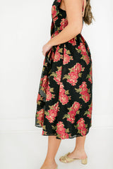 8.28 Boutique:Meet Me in Santorini,Meet Me in Santorini Scarlet Blossom Noir Bow Dress,Dress
