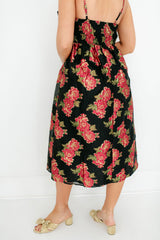 8.28 Boutique:Meet Me in Santorini,Meet Me in Santorini Scarlet Blossom Noir Bow Dress,Dress
