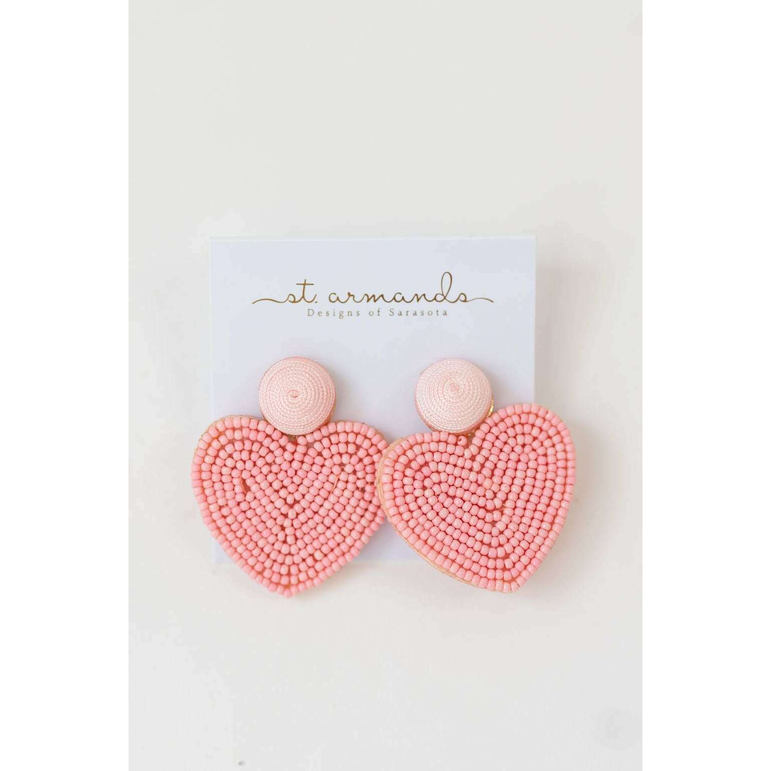 8.28 Boutique:St. Armands Designs,St Armands Designs Pink Valentines Beaded Earrings,Earrings