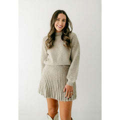8.28 Boutique:Sincerely Ours,Sincerely Ours Farrah Skirt in Heathered Oat,skirt